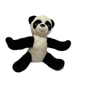 Dan Dee Panda Bear Stuffed Animal Plush 10" Black White Sleepy Sewn Eyes